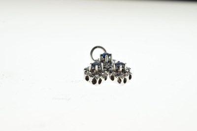 Lot 32 - Diamond and sapphire pendant