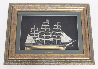 Lot 306 - Framed model of the Cutty Sark