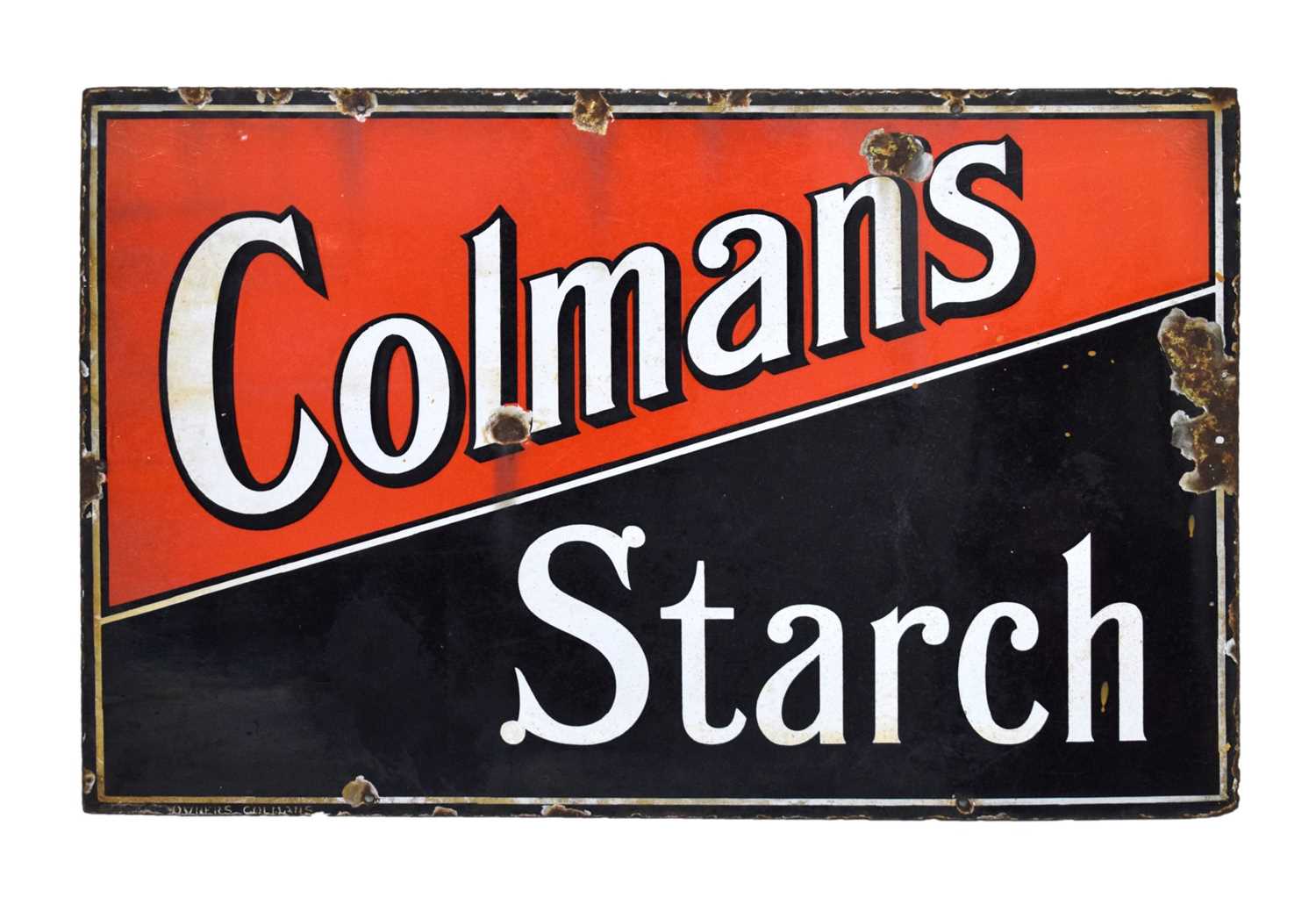 Lot 357 - Colman's Starch enamel sign