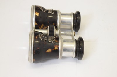 Lot 304 - Pair of Dixey & Son tortoiseshell opera glasses