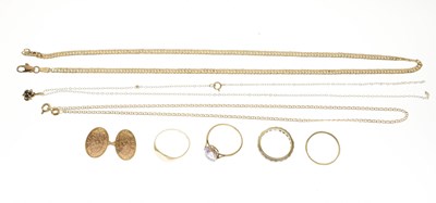 Lot 126 - Various gold jewellery