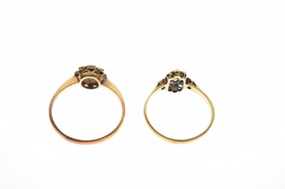 Lot 18 - Two diamond set dress rings