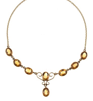 Lot 36 - Citrine necklace