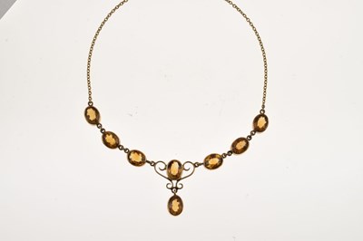 Lot 36 - Citrine necklace