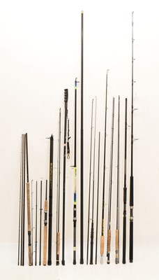 Lot 383 - Collection of fishing rod, poles, and part rods