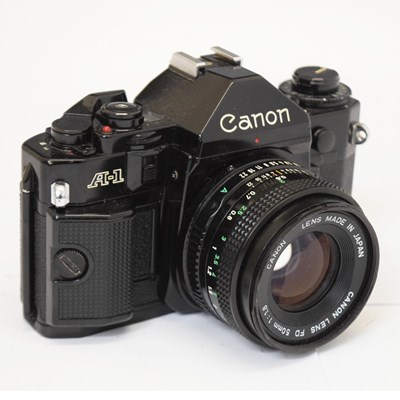 Lot 338 - Canon A-1 camera and Canon Model 7 camera