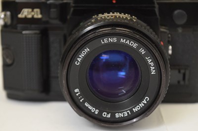 Lot 338 - Canon A-1 camera and Canon Model 7 camera