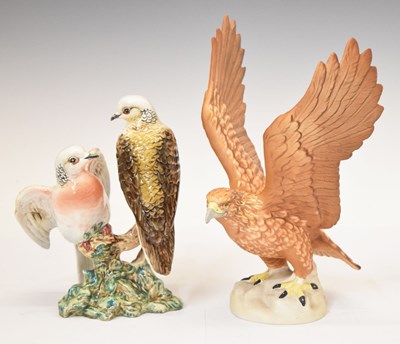 Lot 474 - Beswick figure group of Turtle Doves and a matt figure of a Golden Eagle