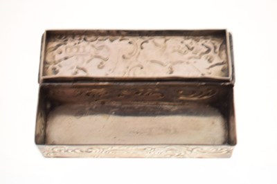 Lot 154 - Dutch silver rectangular box