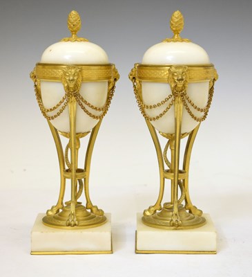 Lot 352 - Pair 19th century French cassolettes