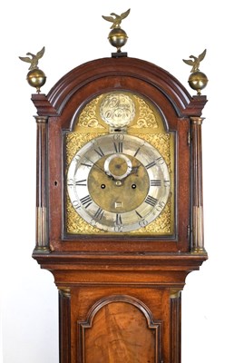 Lot 479 - Early George III mahogany-cased 8-day brass dial longcase clock