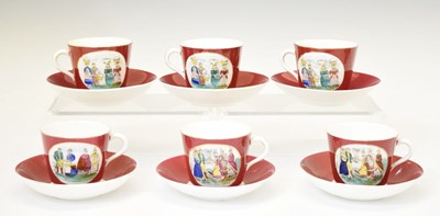 Lot 582 - Victorian Welsh Interest - cups and saucers