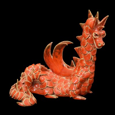 Lot 588 - Studio pottery dragon