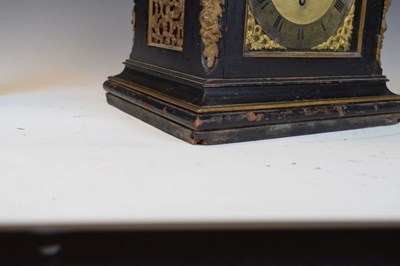 Lot 531 - 19th Century ebonised chiming bracket or table clock