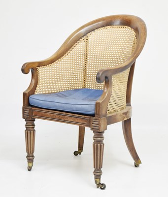 Lot 808 - 19th century bergere caned tub chair