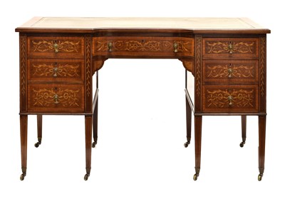 Lot 642 - Edwards & Roberts inlaid mahogany desk