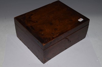 Lot 62 - Wooden box containing assorted costume jewellery