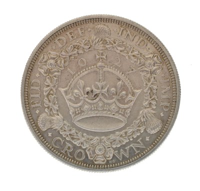 Lot 187 - George V silver 'Wreath' Crown, 1927