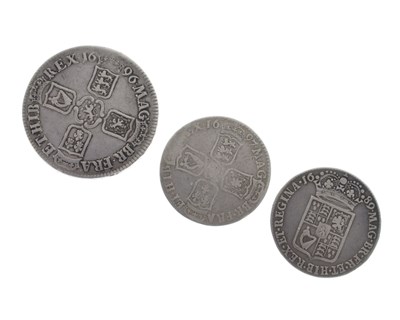 Lot 172 - William & Mary silver half-crown, William III silver crown and half-crown