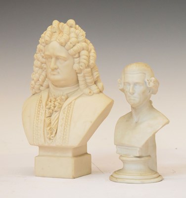 Lot 471 - Parian bust of Handel, impressed mark 'R&L' (Robinson and Leadbeater)