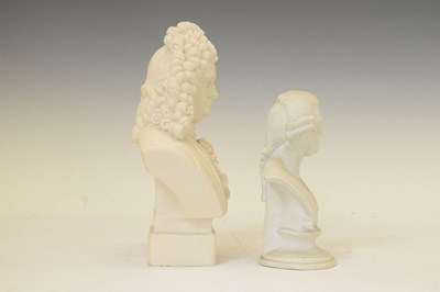 Lot 471 - Parian bust of Handel, impressed mark 'R&L' (Robinson and Leadbeater)