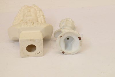 Lot 471 - Parian bust of Handel, impressed mark 'R&L' (Robinson and Leadbeater)
