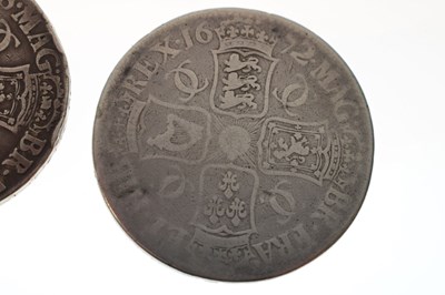 Lot 169 - Two Charles II silver crowns