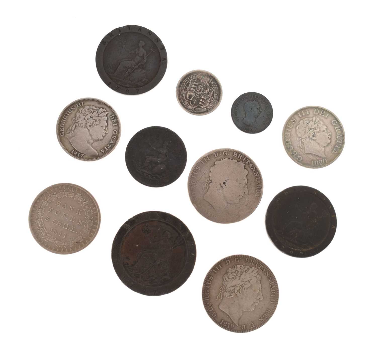 Lot 179 - Collection of George III silver and other coinage