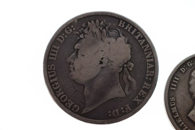 Lot 184 - Two William IV silver coins and a George IIII silver coin