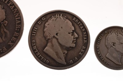 Lot 184 - Two William IV silver coins and a George IIII silver coin