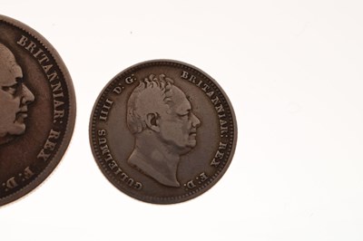 Lot 184 - Two William IV silver coins and a George IIII silver coin