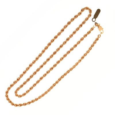 Lot 120 - 9ct gold rope link chain