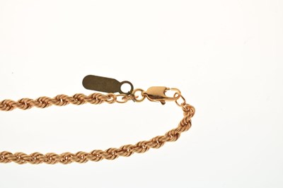 Lot 120 - 9ct gold rope link chain