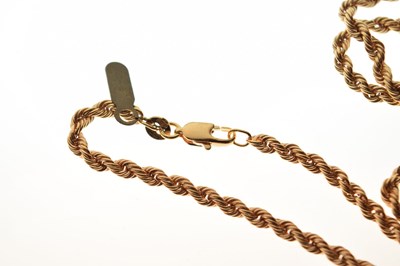 Lot 120 - 9ct gold rope link chain