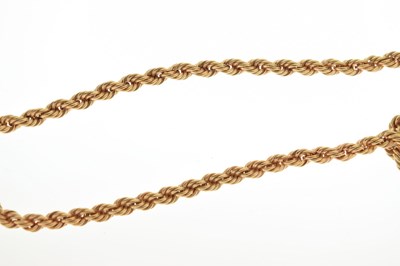 Lot 120 - 9ct gold rope link chain