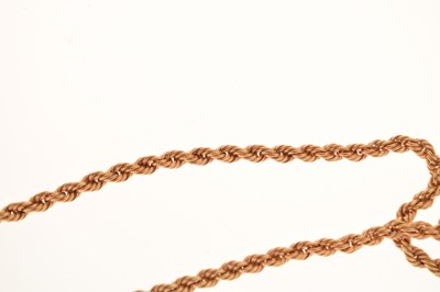 Lot 120 - 9ct gold rope link chain