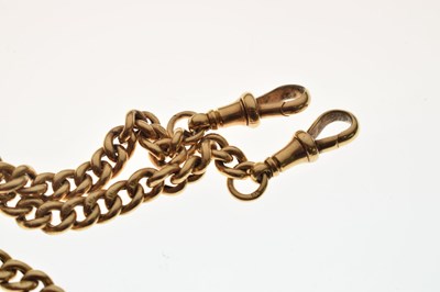 Lot 40 - 18ct gold double Albert watch chain