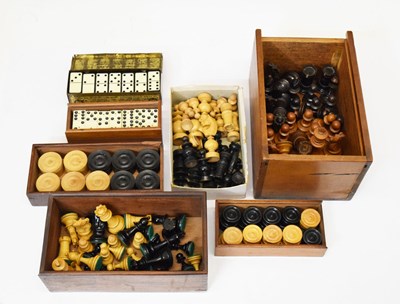 Lot 392 - Staunton style weighted chess set