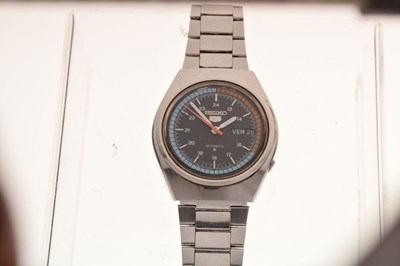 Lot 83 - Seiko - Gentleman's 1970s 'Gulf Oil' colourway stainless steel wristwatch