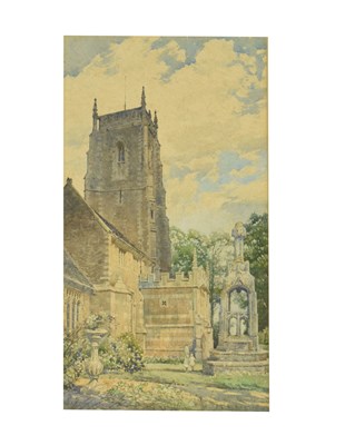 Lot 554 - Arthur C. Fare RWA (1876-1959) - Watercolour - 'Iron Acton Church'