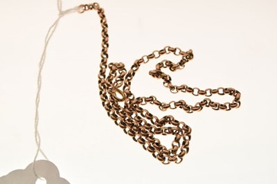 Lot 47 - Yellow metal belcher-link necklace
