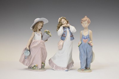 Lot 490 - Lladro  - Three porcelain figures