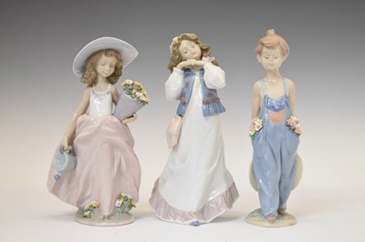 Lot 490 - Lladro  - Three porcelain figures