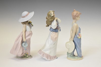 Lot 490 - Lladro  - Three porcelain figures