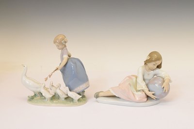 Lot 491 - Lladro - Four porcelain figures