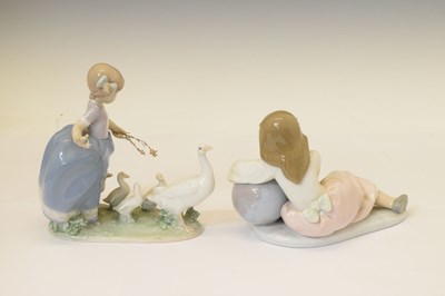 Lot 491 - Lladro - Four porcelain figures