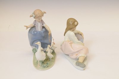Lot 491 - Lladro - Four porcelain figures