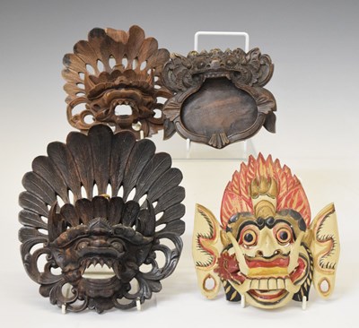 Lot 504 - Three South East Asian carved masks