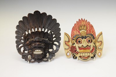 Lot 504 - Three South East Asian carved masks