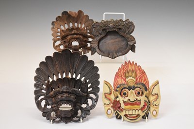 Lot 504 - Three South East Asian carved masks